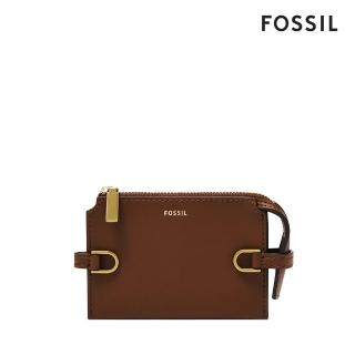 【FOSSIL 官方旗艦館】Kier 仙人掌純素皮革卡夾零錢包-咖啡色 SL6557200