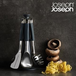 【Joseph Joseph】Elevate系列 不沾桌不銹鋼料理鏟杓6件組-附旋轉底座(除舊佈新 湯杓 料理匙 鍋鏟)