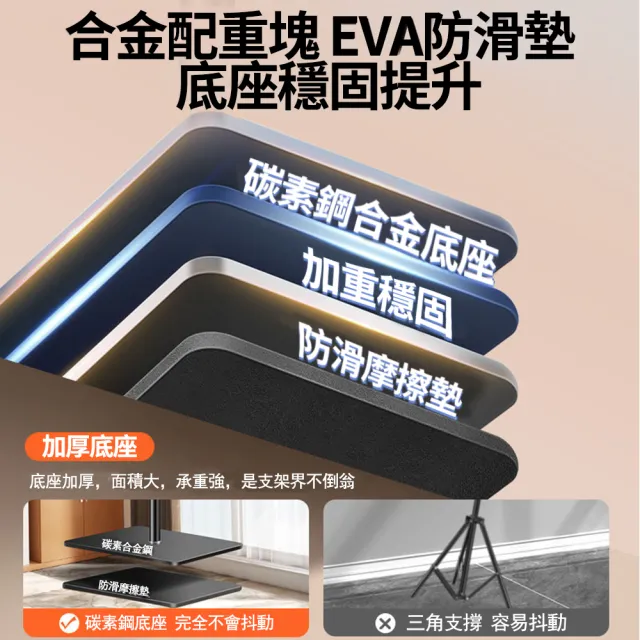 【小不記】135cm 懶人支架/360度旋轉伸縮/懸臂落地式(手機支架 平板支架 ipad支架 直播支架 落地架 支架)