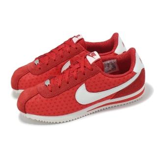【NIKE 耐吉】休閒鞋 Cortez BG 大童 女鞋 紅 情人節 阿甘鞋 復古 愛心 麂皮(HV5166-696)