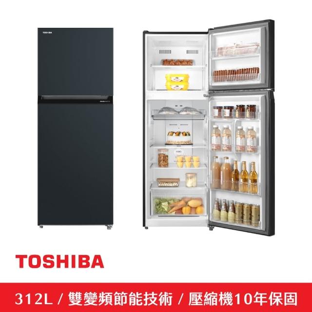 【TOSHIBA 東芝】312公升一級能效雙門變頻冰箱(GR-RT312WE-PMT（52E）)