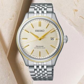 【SEIKO 精工】Presage 職人匠心機械錶-米x銀/40.2mm(SPB478J1/6R55-00H0G)
