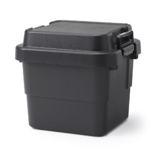 【MUJI 無印良品】耐壓收納箱/小/黑 約寬40×深39×高37cm