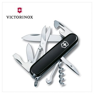 【VICTORINOX 瑞士維氏】Climber 瑞士刀/黑/14用(1.3703.3)