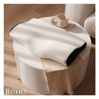 【BUHO 布歐】針織緹花人體工學護頸記憶枕-蝶型款(1入)