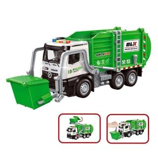 【孩子國】趣味聲光會說故事慣性摩輪環車/環保垃圾車(附回收桶/車門後門可開)
