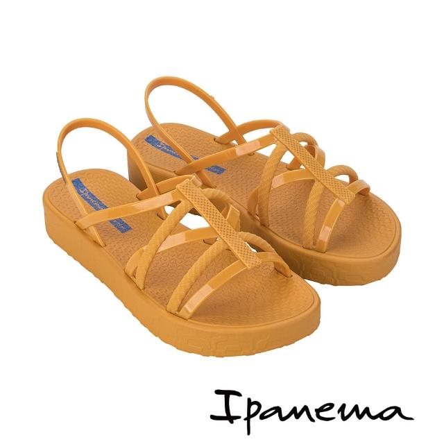 【IPANEMA】多層次交叉細帶涼拖鞋(棕色)