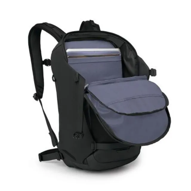 【Osprey】雙11 Metron 24 通勤電腦背包 黑色(自行車通勤專用背包 電腦背包 筆電背包 日常背包)