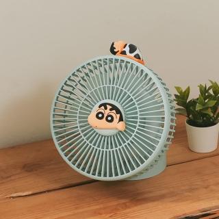 【Norns】蠟筆小新多功能遙控風扇(正版授權 桌上型電風扇x氣氛照明小夜燈 附遙控器 可擺頭)
