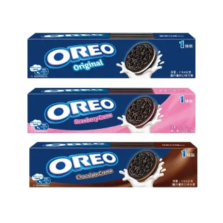 【oreo 奧利奧】奧利奧夾心餅乾 單條 三入組(多口味可選)