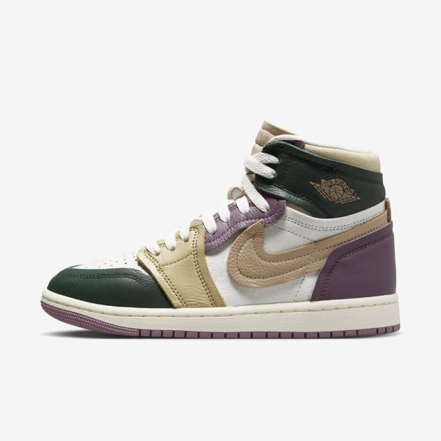 【NIKE 耐吉】Wmns Air Jordan 1 MM High 女 休閒鞋 喬丹 高筒 米白 綠(FB9891-300)