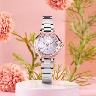 【CITIZEN 星辰】心蕊粉蝶貝優雅時尚萬年曆女錶 玫瑰金 29mm(EC1011-62W)