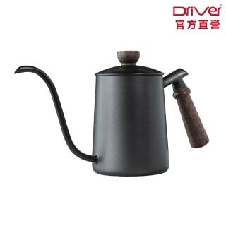 【Driver】德川原木細口壺-600ml(原木握把 細口壺 手沖壺 手沖咖啡 不鏽鋼咖啡壺 咖啡手沖壺)