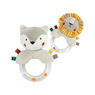 【JoyNa】寶寶手搖鈴 彩珠有聲安撫玩具 動物造型搖搖手拿棒(抓握玩具.安撫娃娃)