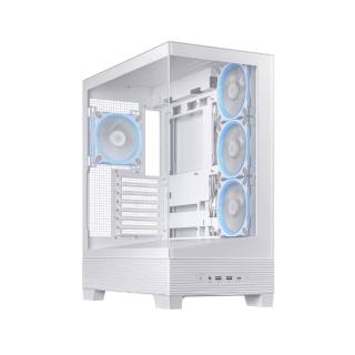 【ASUS 華碩】A31 PLUS 中塔電腦機殼 全景玻璃 白色(A31-PLUS-W)
