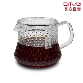 【Driver】河野流靜岡玻璃壺-420ml(極致工藝 木質盒裝 防滴漏壺嘴 咖啡壺 耐熱玻璃壺 咖啡周邊)