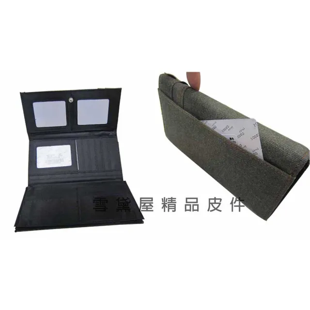 【SNOW.bagshop】雙11 長夾 丹寧 休閒 皮夾 防水防刮 丹寧布 三折暗扣型主袋 大方 個性 風格 不摺鈔