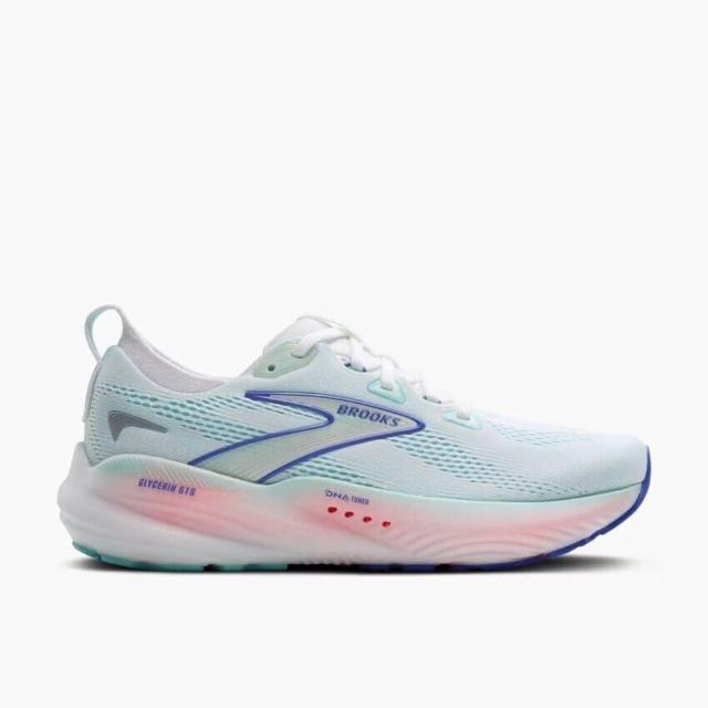 【BROOKS】Glycerin Gts 22 女 慢跑鞋 寬楦 彈力 支撐 緩震 水藍 粉紅(1204351D110)