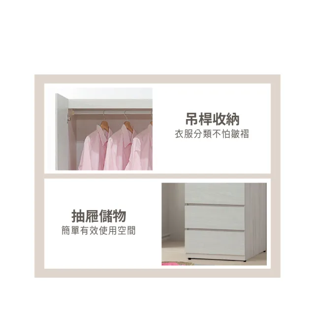 【ASSARI】2.5尺凱麗三抽衣櫃(寬76x深58x高197cm)
