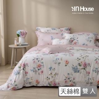 【IN-HOUSE】80支天絲棉兩用被床包組-戀戀玫芳(雙人)