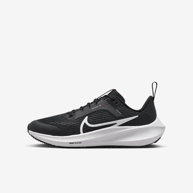 【NIKE 耐吉】Air Zoom Pegasus 40 GS 大童 慢跑鞋 運動 小飛馬 緩震 黑白(DX2498-001)