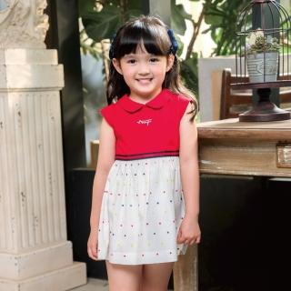 【ANNY’S 安妮公主】繽紛小點點春夏款彈性棉半袖綁帶洋裝(3160紅色)