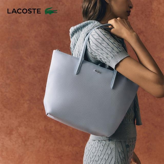 【LACOSTE】包款-L.12.12 概念小型拉鍊托特包(淺藍色)