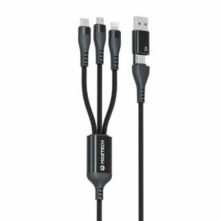 【Moztech】五合一多功能傳輸充電線 200cm(Type-C/Lightning/USB-A/Micro-USB)