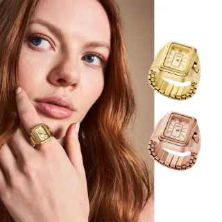 【FOSSIL 官方旗艦館】Raquel手錶戒指系列 不鏽鋼鍊帶 14MM(多色可選)