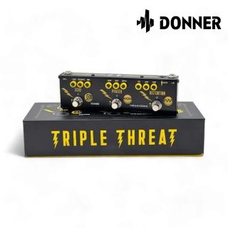 【Donner】Triple Threat 電吉他三合一綜合效果器／極簡不凡(EC6792 數位效果器 綜效 踏板 單顆 吉他效果)