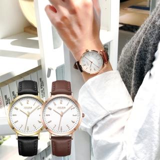 【JULIUS 聚利時】最初計時 皮革經典文青腕錶 JA-1017(五色/37.5mm)