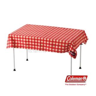 【美國 Coleman】美式 經典紅白格紋防水抗汙桌布桌巾 加厚處理.地布(CM-26878 紅)