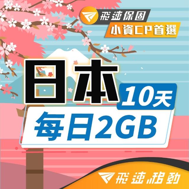 【飛速移動】日本10天｜每日2GB 高速流量吃到飽(日本網卡 日本網路 日本 網卡 網路 上網 sim卡)