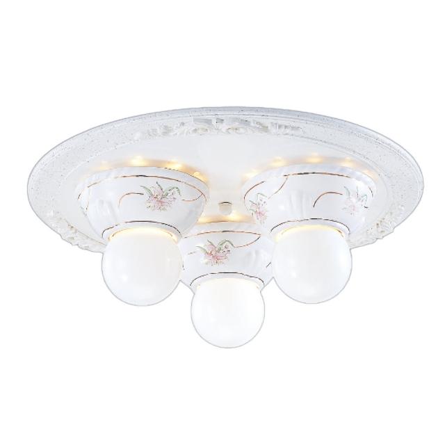 【大巨光】現代風E27x3 吸頂燈-中(LW-12-2953  小夜燈 附電子開關 木座 陶瓷 台灣製造)