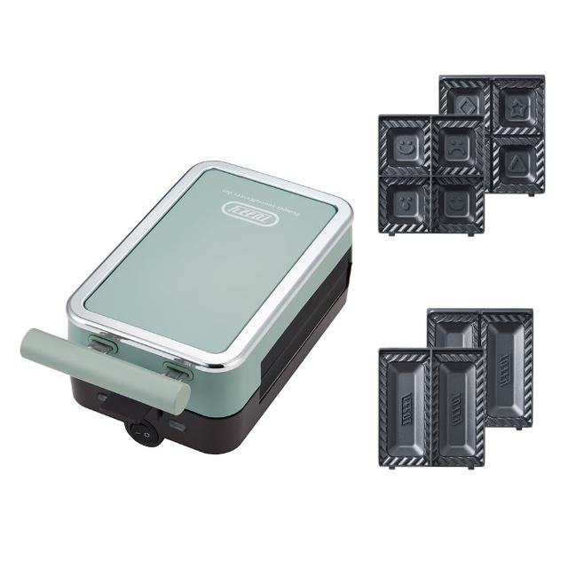 Toffy K-HS6 日本設計復古風格早餐機 小巧輕便易清潔 多功能三明治鬆餅機