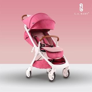 【L.A. Baby】魔力收合嬰兒手推車/登機車(木星紅)