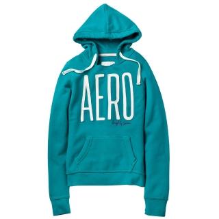 【Aeropostale】AERO 經典款 連帽口袋上衣-大童版(綠色)