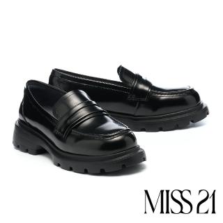【MISS 21】知性品味微光感便仕樂福厚底鞋(黑)