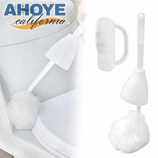 【AHOYE】免沾手擠水加厚軟毛浴室刷 2件組(馬桶刷 浴缸刷 廁所刷 清潔刷)