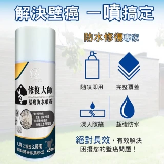【DONATA 朵諾拉】修復大師 壁癌防水噴霧450ml 1入(防水 防霉 壁癌OUT)