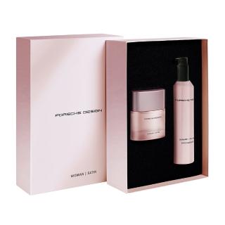 【Porsche Design 保時捷】玫瑰絲緞女性淡香精禮盒-淡香精50ml/沐浴膠200ml(專櫃公司貨)