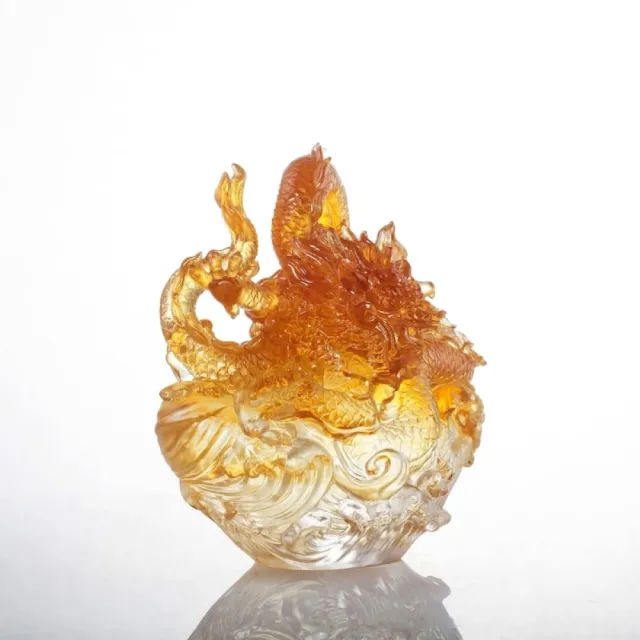 【琉璃工房】祥龍錦簇  入厝禮退休禮物(結婚禮物/入厝禮/琉璃/禮物/水晶/藝術品/擺飾/禮贈/企業)