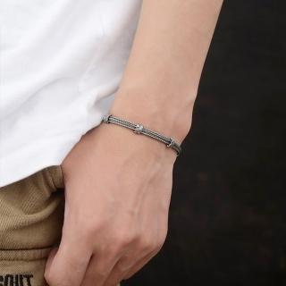 【LEESA】歐美手鍊\925純銀\手工編織\簡約ins風\小眾設計\手鍊\手鐲\通體純銀\飾品\手環\手飾\