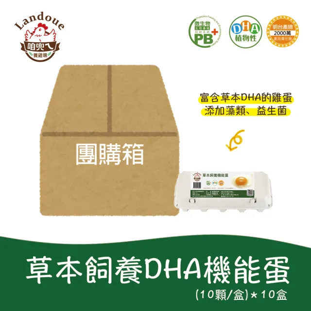 【咱兜ㄟ養雞場】草本DHA機能蛋/紅殼/100入團購優惠箱(機能蛋專家/平飼/永續農業)