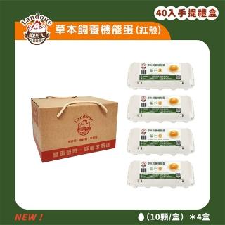 【咱兜ㄟ養雞場】草本DHA機能蛋/紅殼/40入宅配禮盒組(機能蛋專家/平飼/永續農業)