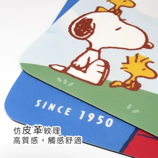 【SNOOPY 史努比】任選 75週年吸水皮革高質感踏墊(科技吸水皮革 吸水止滑 二款選)