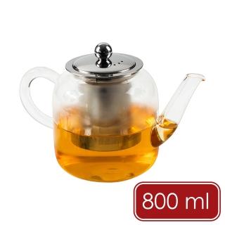 【Luigi Ferrero】Coffeina玻璃濾茶壺 直型800ml / 泡茶 下午茶壺 茶具 母親節禮物