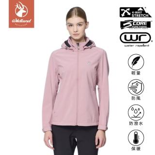 【wildland 荒野】彈性超輕三層山旅機能外套 女 w2901(軟殼外套 輕量 防風防潑水 保暖內刷毛)