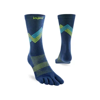【Injinji】Run輕量吸排五趾中筒襪NX[熾焰藍]NAA1958(輕量款 五趾襪 中筒襪 慢跑襪 男女適用)