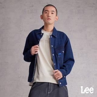 【Lee】男裝 牛仔外套 / 都市時尚 深藍洗水 舒適版型 IndiGO系列(LB514001393)